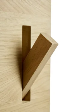 Utilitile wall hanger clothes hanger, Lacquered oak-large