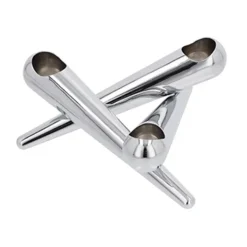 Uyuni Bonfire candle sticks 3 arms, Chrome
