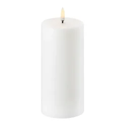Uyuni LED Block candle white Ø7.8 cm, 15.2 cm