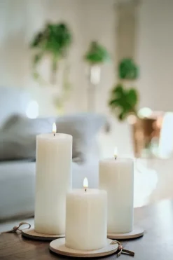 Uyuni LED Block candle white Ø7.8 cm, 15.2 cm