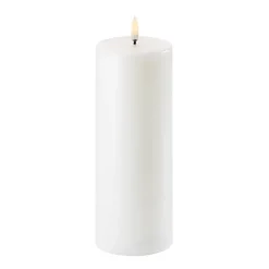 Uyuni LED Block candle white Ø7.8 cm, 20.3 cm