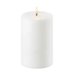 Uyuni LED Block candle white Ø10.1 cm, 15.2 cm