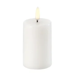 Uyuni LED Block candle white Ø5 cm, 7.5 cm