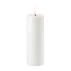 Uyuni LED Block candle white Ø5 cm, 14.5 cm
