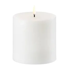 Uyuni LED Block candle white Ø10.1 cm, 10 cm