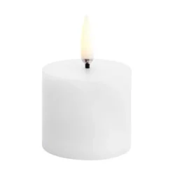 Uyuni LED Block candle white Ø5 cm, 4.5 cm