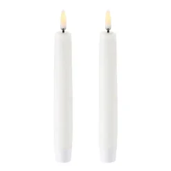 Uyuni LED Taper candles white 2-pack, 15,5 cm