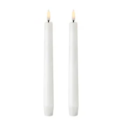 Uyuni LED Taper candles white 2-pack, 20.5 cm