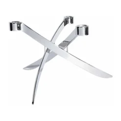 Uyuni Lightarch mini candle sticks 3 arms, Chrome