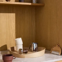 V43 Top tray Ø38 cm, Lacquered oak