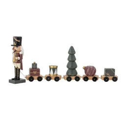 Vadim nut cracker train decoration 50 cm, Green