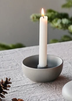 Valley candle sticks Ø12 cm, grey