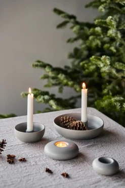 Valley candle sticks Ø12 cm, grey