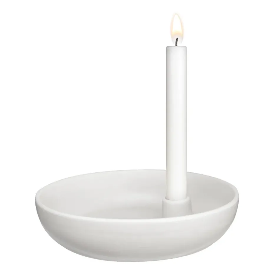 Valley candle sticks Ø21 cm, White