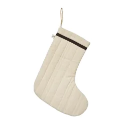 Vari quilted Christmas stocking, Cotton-natural