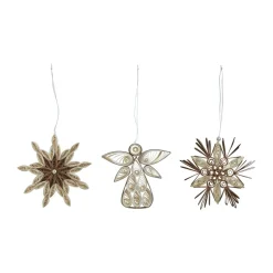 Vega Christmas decoration 3 pieces, White