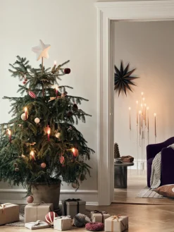 Venok Christmas star 40 cm, warm grey