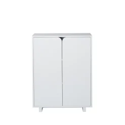 Vidja cabinet, White lack. low. coated doors