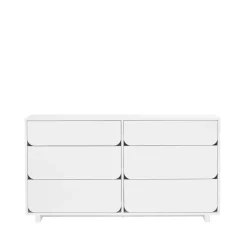 Vidja Dubbel chest of draws, White lacq. 6 box