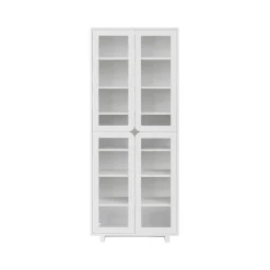 Vidja hight display cabinet, White lack