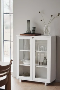 Vidja low display cabinet, White