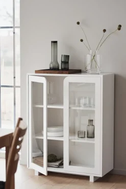 Vidja low display cabinet, White