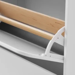 Vidja shoe cabinet, White lack. 2 fack+1 draw