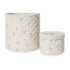 Viola Satin quilted basket 2 pieces, 20xØ20 cm + 30xØ30 cm