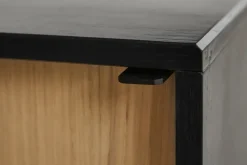 Virka side table, high 120 cm, Black oak