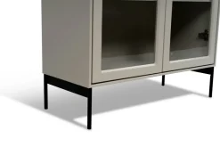 Volt display cabinet 130 cm beige, Details in black