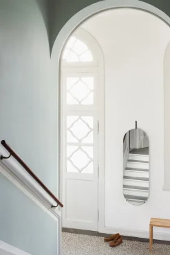 Wall mirror 40.4x146.9 cm, Black