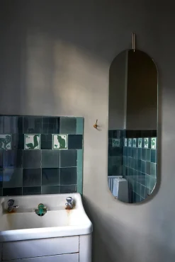 Wall mirror 40.4x146.9 cm, Brass
