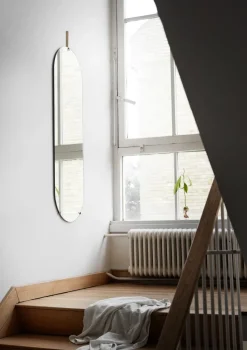 Wall mirror 40.4x146.9 cm, Brass