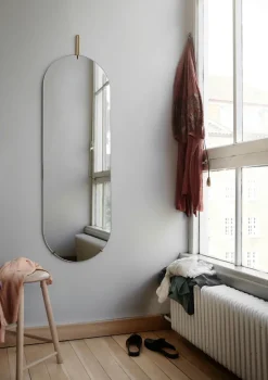 Wall mirror 40.4x146.9 cm, Brass
