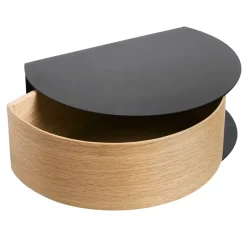Wallie shelf, black. oak