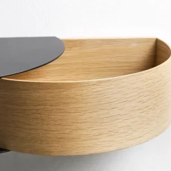 Wallie shelf, black. oak