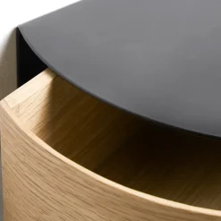 Wallie shelf, black. oak