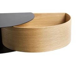 Wallie shelf, black. oak