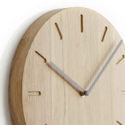 Watch:Out wall clock oak, oak-grey