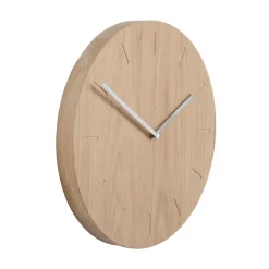 Watch:Out wall clock oak, oak-steel