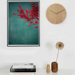 Watch:Out wall clock oak, oak-steel