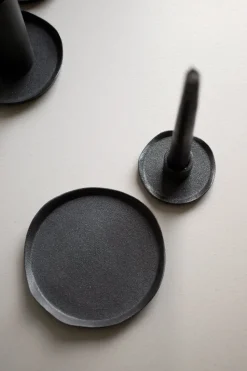 Wave candle sticks, Cast iron