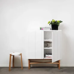White Cabinet cabinet, oak