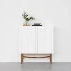White Cabinet cabinet, oak
