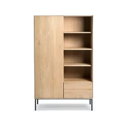 Whitebird cabinet, Oiled oak-Black metal