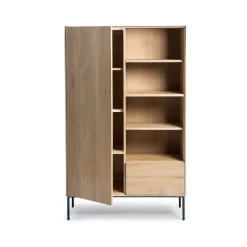 Whitebird cabinet, Oiled oak-Black metal