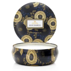 3-wick in a tin candle 60 hours, Moso Bamboo