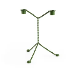 Wire candle sticks, Green