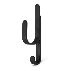 Woody hook One, Black stained oak