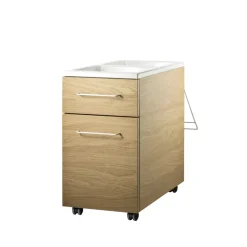 Works drawers on wheels, Oak